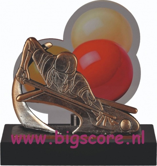 Biljart Metaalbeeld + Acrylachtergrond TRK801